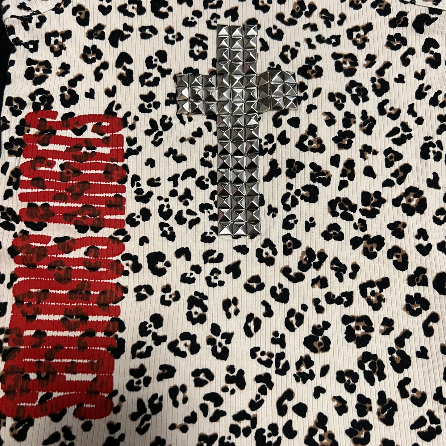 Studded Leopard Tank Top