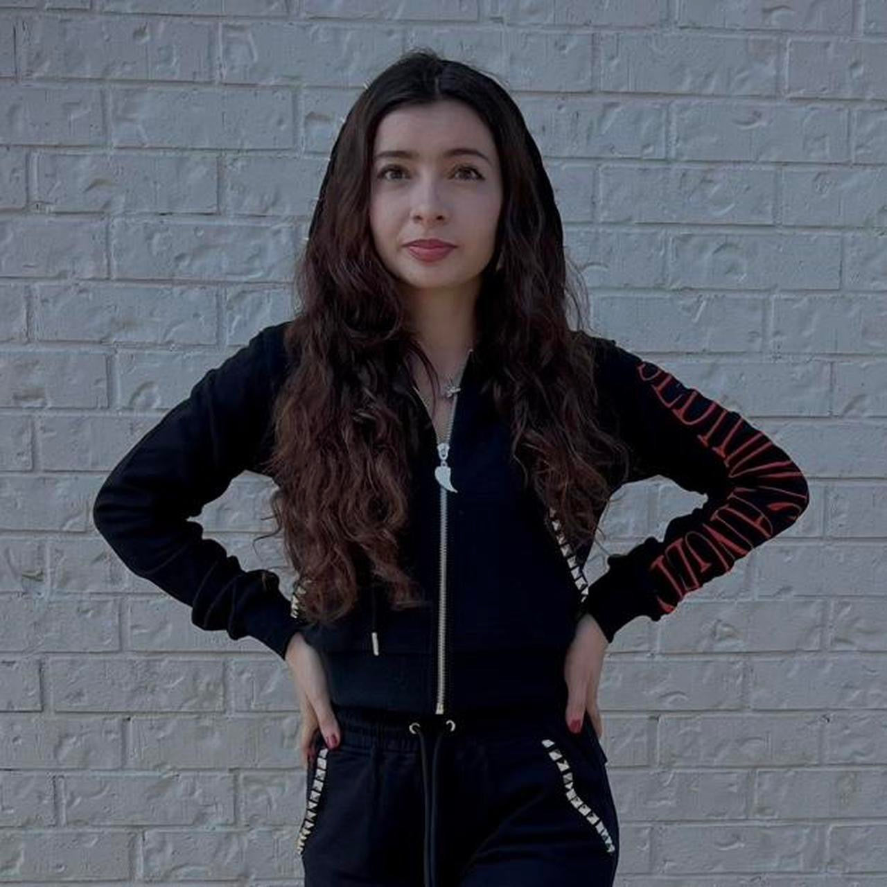 Studded Cropped Zip Up